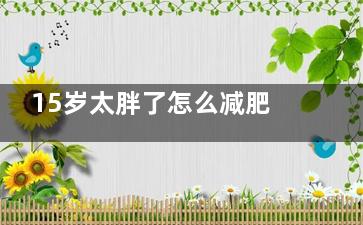 15岁太胖了怎么减肥(15岁太胖了怎么办)