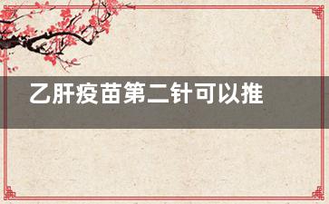 乙肝疫苗第二针可以推迟打吗(乙肝疫苗第二针推迟***多不能超过多久)