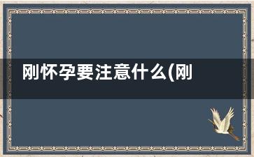 刚怀孕要注意什么(刚怀孕要注意什么饮食禁忌孕妇用什么牙膏好)