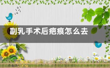 副乳手术后疤痕怎么去除(副乳手术后疤痕图片图库)