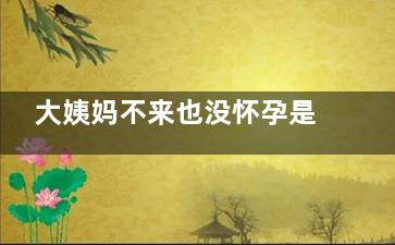 大姨妈不来也没怀孕是什么情况(大姨妈不来也没怀孕挂什么科)