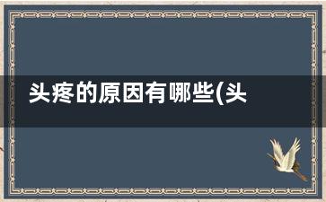 头疼的原因有哪些(头疼的原因有哪些男人)