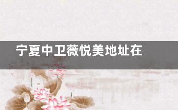 宁夏中卫薇悦美地址在哪里？全新交通路线+院内环境实拍+医生团队介绍！