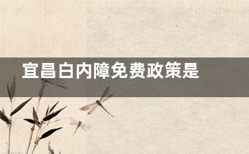 宜昌白内障免费政策是什么？一文解读宜昌白内障政策内容、免费条件及申请流程