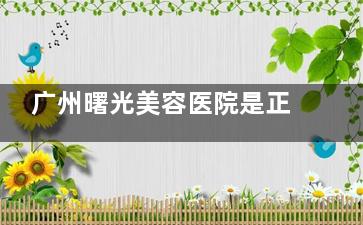 广州曙光美容医院是正规医院吗？深扒资质、技术与口碑，值不值得选看完这份深度分析再决定！