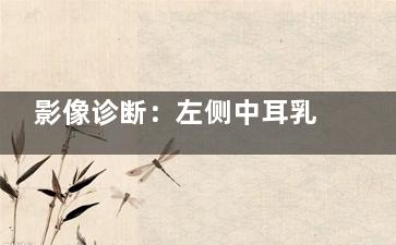 影像诊断：左侧中耳乳突炎(中耳乳突炎怎么治疗？)