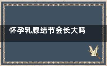 怀孕乳腺结节会长大吗(怀孕乳腺结节会消失吗)