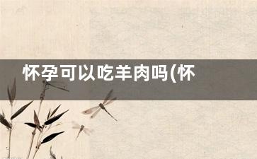 怀孕可以吃羊肉吗(怀孕可以吃羊肉汤吗早期)