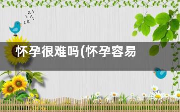 怀孕很难吗(怀孕容易吗)