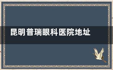 昆明普瑞眼科医院地址在哪？龙泉路29号坐9路/地铁1号线直达，家乐福旁好找！