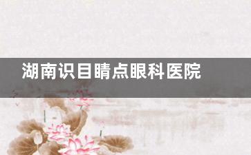 湖南识目睛点眼科医院地址揭晓，包含乘车路线、预约电话、营业时间、特色项目、医生团队都有介绍~