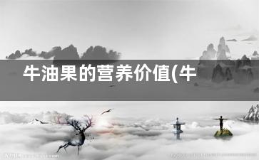 牛油果的营养价值(牛油果的营养价值辟谣)