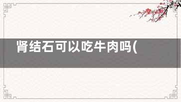 肾结石可以吃牛肉吗(肾结石可以吃牛奶)
