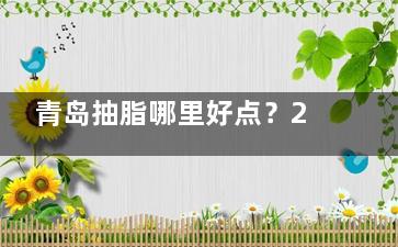 青岛抽脂哪里好点？25年青岛知颜智妍/诺德/诺美德/博士等六家医院吸脂手术好