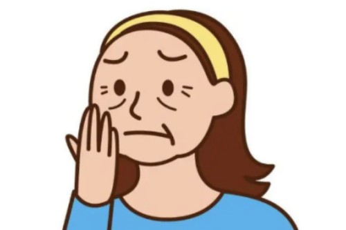 面部衰老卡通图