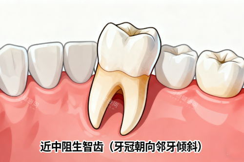 近中阻生智齿展示图一览