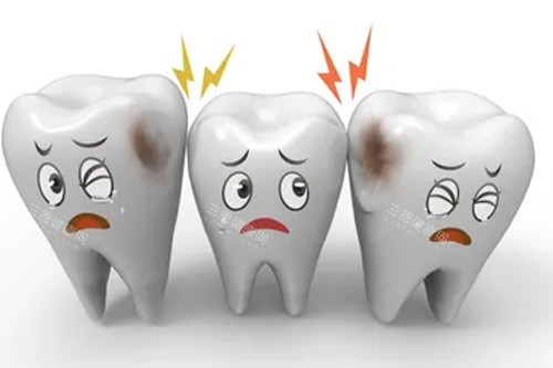 牙齿疼痛示意图