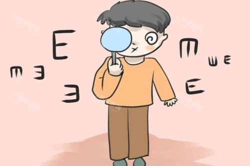 眼睛看不清楚卡通图