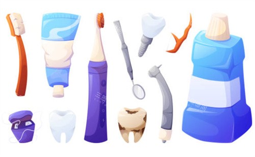 牙齿相关卡通图