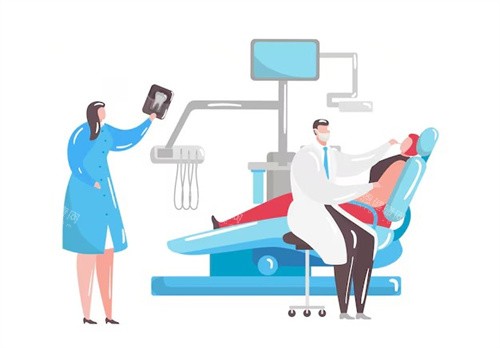 牙医检查牙齿操作动画图 牙医检查牙齿操作动画图