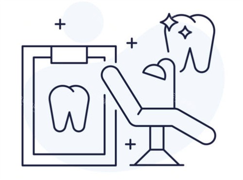 种植牙检查卡通图