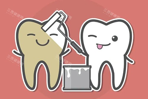 牙黄牙齿美白展示